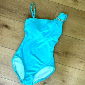 Michael Kors Aqua blue one piece swimsuit size 6 new without tags